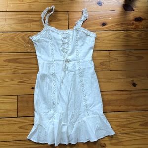 Cute white embroidered summer dress